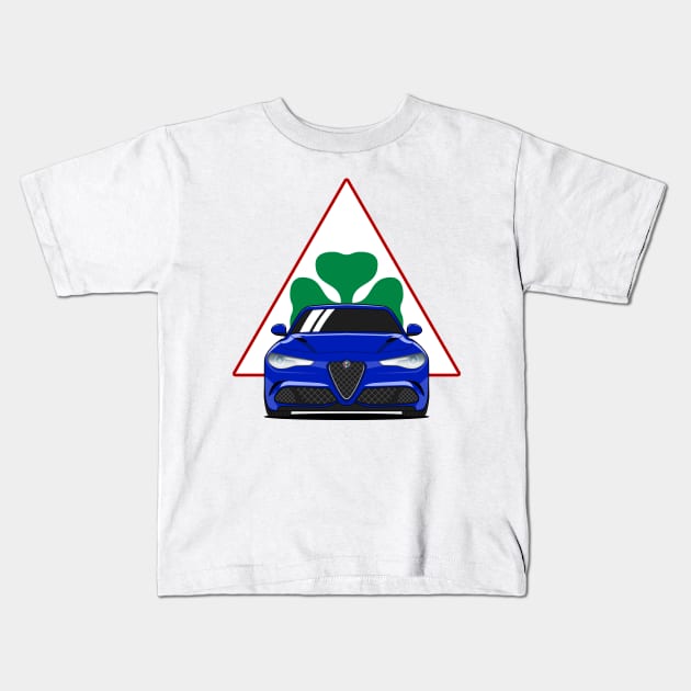 ALFA ROMEO QUADRIFOGLIO Kids T-Shirt by HSDESIGNS